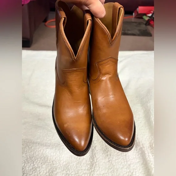 Frye Cognac Leather Billy Short Boot Size 8.5 - Picture 3 of 12